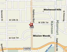 Map to Westwood Lutheran, courtesy of MapQuest